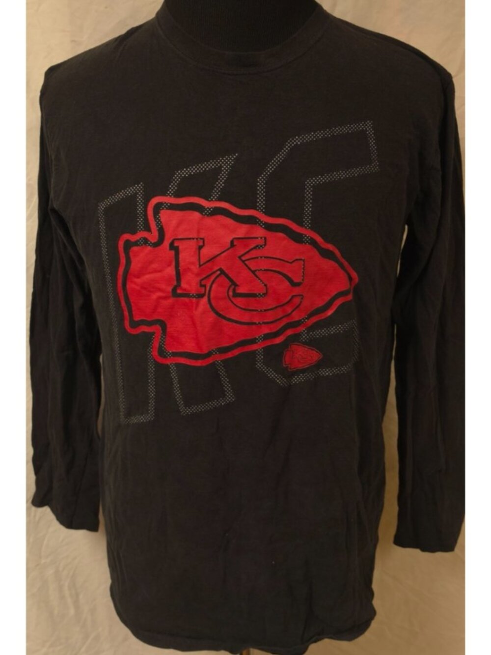 NFL Team Apparel Kansas City Chiefs Mens Large Long Sleeve Football T-Shirt